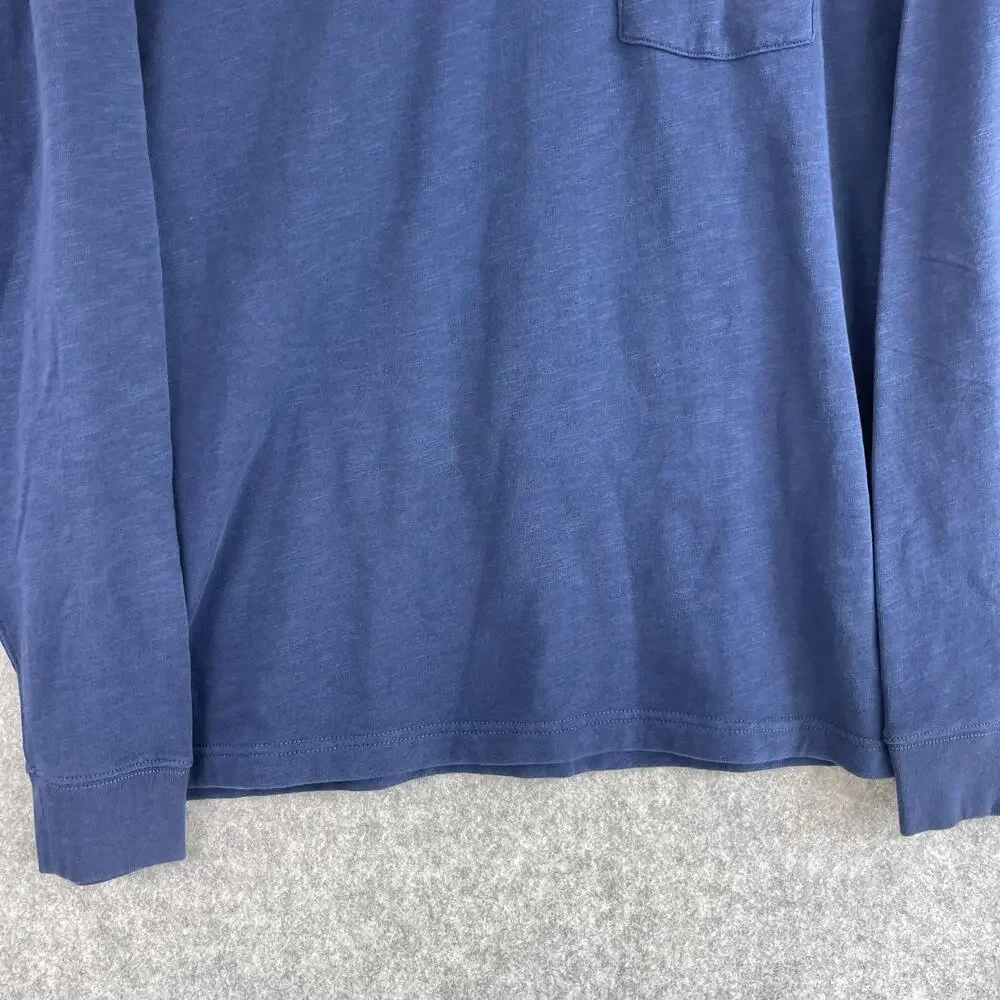 J Crew Sweatshirt Mens Medium Blue Lightweight French Terry‎ Pocket Crewneck New